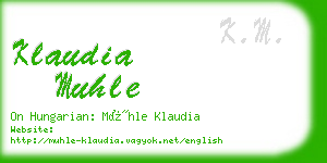 klaudia muhle business card